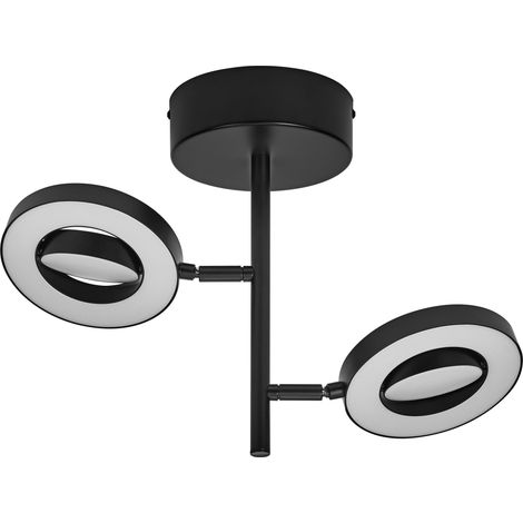 LEDVANCE DECOR SPOT SATURN 21W, 465lm, noir, spot, têtes réglables, utilisation polyvalente, spot intérieur, régulation de la température de couleur à 3 niveaux, boîtier de haute qualité.