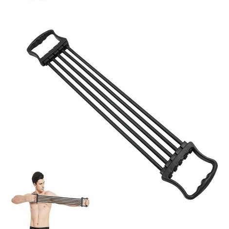 Bandes de résistance ajustables pour extenseur de poitrine, idéales pour la musculation à domicile et le yoga, noires. (1/5)