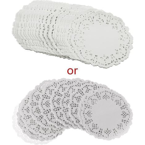 200 napperons ronds en papier dentelle multi-usages pour la pâtisserie, les gâteaux et autres créations culinaires. (1/5)