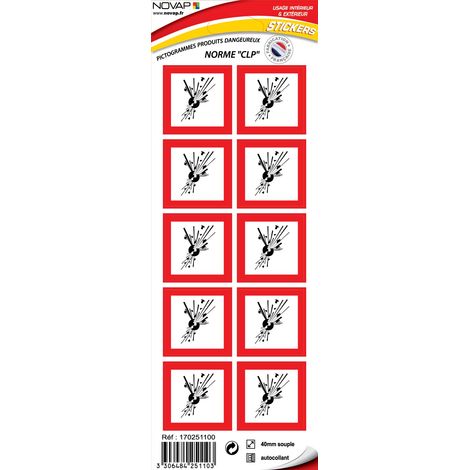 Pictogramme - J'explose 40x40mm - 4251103