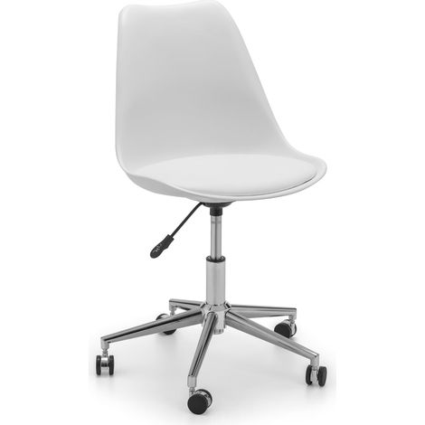 Chaise de bureau, blanc, Height: 92, Width: 50, Depth: 56cm (1/5)
