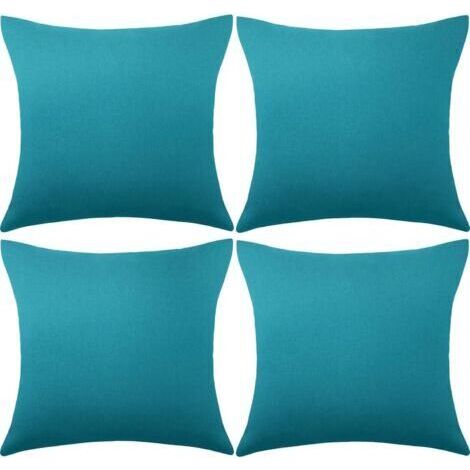 Sollbry – Lot de 4 housses de coussin carrées imperméables 45 x 45 cm – Décoration extérieure pour patio, balcon, jardin – Fermeture éclair invisible