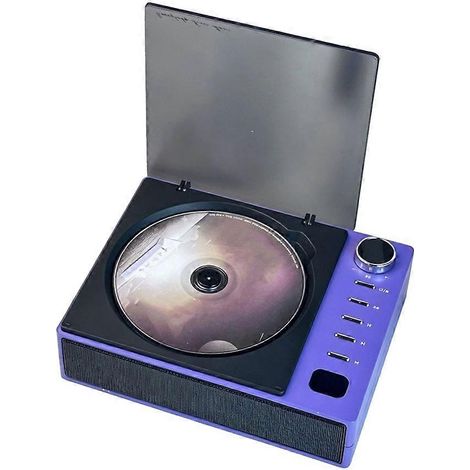 Tragbarer CD-Player, persönlicher Desktop-CD-Player, wiederaufladbare Bluetooth-Lautsprecher, kleiner kompakter Retro-CD-Player für sie (1/5)