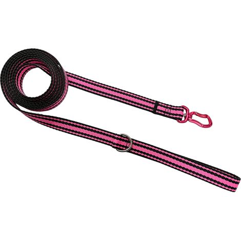 Correa clásica para perros para pasear, 400 kg, negra y rosa. Correa clásica para perros para pasear, 400 kg, negra y rosa, XXL - 300 cm. (1/4)
