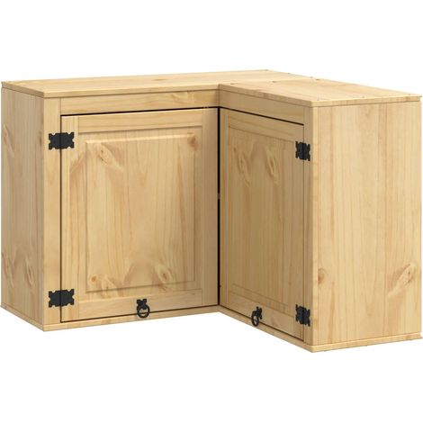 Armario SKI Marrón Miel 80 x 80 x 60 cm Madera de pino macizo vidaXL