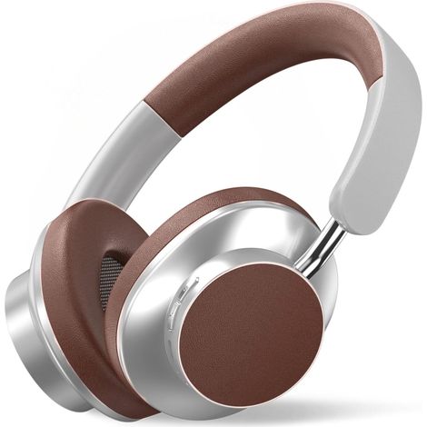 Next Destination Casque Bluetooth Over-Ear Écouteurs sans Fil Diadema Circum-auriculaire, Sonido Cristalino, Bajo Potente, ANC, Confort Léger - Compatible iPhone/Android - 902 Brun (1/5)