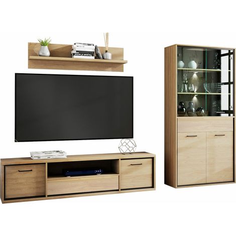 Conjunto de salón Etrmoni 119, Luminoso madera