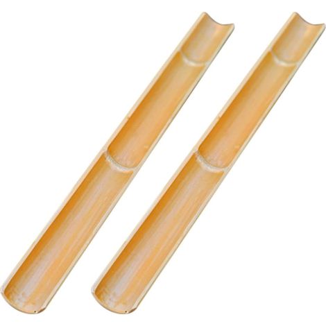 2pièces Fontaine Bambou Décorative pour Aquarium Et Jardin Cascade Réutilisable Bambou Naturel Fontaine Eau Extérieure Et Intérieure pour Bassin Et Bac Poisson
