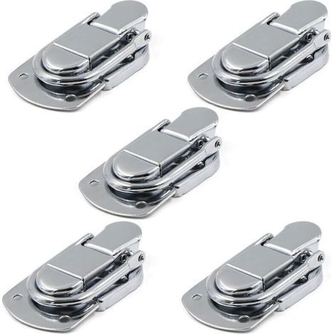 5 pcs Lever Closure Toggle Clasp Latches Lock Stainless Steel Toggle Latch for Gift Box, Gift Box, Drawer, Cupboard, Medical Kit, Tool Chest (1/5)