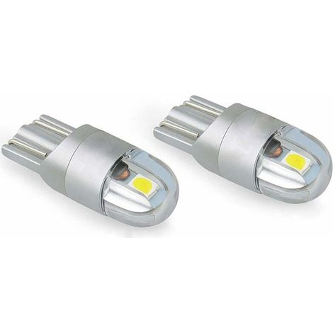 Feu de Position LED - W5W - T10 - 3030 2SMD - 12 V - 6000 K - Blanc - Pour Voiture et Moto (1/5)
