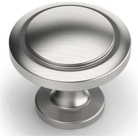 Lot de 20 Boutons de Meuble Cuisine Rond en Alliage de Zinc - Poignées pour Porte Placard Nickel Brossé (1/5)