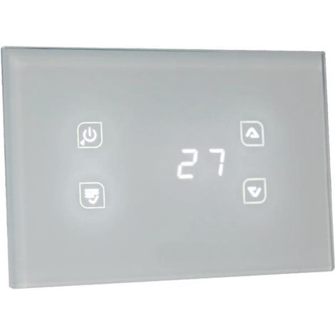 Termoregolatore glass screen termoreg.digitale glh 110 glass bianco bianco