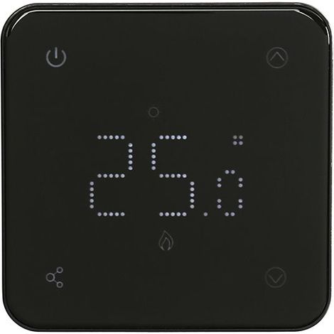 Milano Connect Google Home and Amazon Alexa Compatible Wi-Fi Programmable Temperature Control Heating Thermostat Google Home and Amazon Alexa Compatible - Backlit Thermostat (Black)