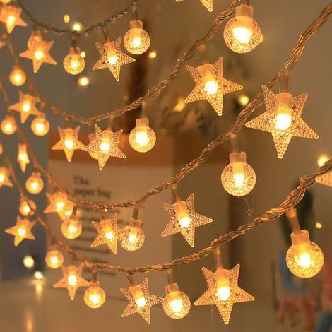 Guirlande Lumineuse Exterieure Solaire, 12M 100 LED Lumiere Guinguette Exterieur, 8 Modes, IP65 Imperméable Pour jardin, balcon, mariage, Noël - Blanc Chaud