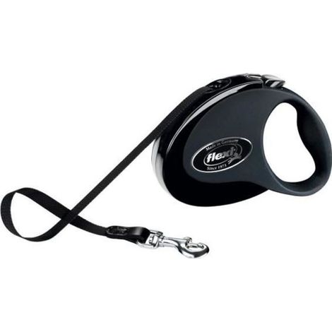 Laisse Flexi Collection Sangle S - FLEXI - CL10T5-251-S-20 - Noir - Pour chiens jusqu'a 15 kg