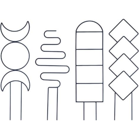 pièces - Poteaux de support pour plantes - 3310cm - pour Plantes grimpantes - noir - pour fleurs et plantes - métal - Supports pour plantes - Support pour plantes grimpantes - Support pour plantes d'i (1/4)