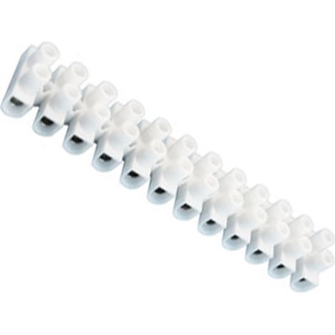 Multiprise Flexible avec 12 Contacts, capacité de 57 A, Couleur Blanche, idéale pour connecter Plusieurs appareils électriques.