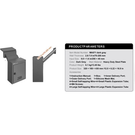 Cofre de almacenamiento, acero resistente, cerradura de combinación, gris oscuro. (1/2)