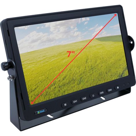 Il monitor da 10.1" per la visione posteriore del veicolo supporta telecamere AHD 1080P, con DVR per la registrazione delle immagini, 4 ingressi contengono frame e piede, nero