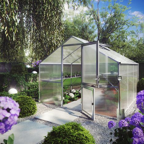 KGT Gewächshaus "Orchidee III", pressblank, 9,6 m², 10 mm HKP