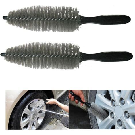 Sollbry Voiture Brosse Nettoyage Puor Jantes Brosses Jantes de Voiture Brosses Nettoyage Roue de Voiture Set Pneu de VéLos avec Nettoyage Brosse a Jante Microfibre Utilisé pour Nettoyage Protection de (1/5)