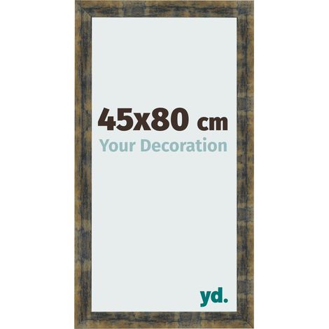 yd. - Cadre photo 45x80 - Bleu Or Melange - MDF - Pisa (1/5)