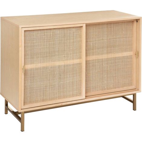 Credenza a 2 ante rayo con canna in rattan 100x79cm - Atmosphera créateur d'intérieur (1/5)