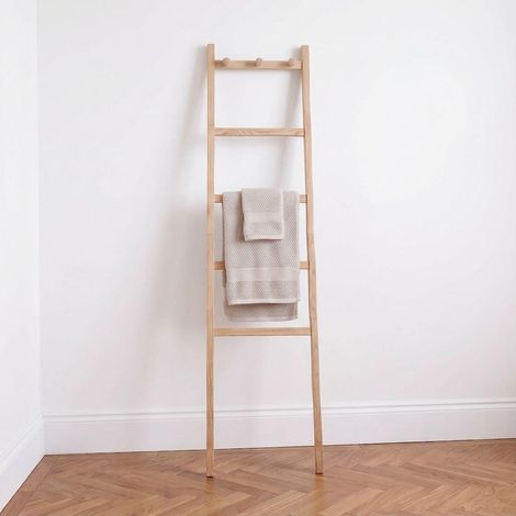 Echelle porte serviette OFICIO 170cm en chêne massif (1/5)