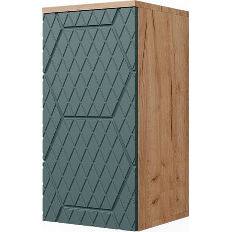 Armoire murale de salle de bain Irma, Vert, 30 x 59 cm 2 compartiments, salle de bain, Vicco