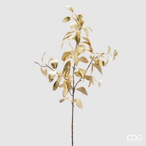 EDG Enzo De Gasperi Ulivo Metal Bell Ramo Natale H 86 Cm Gold