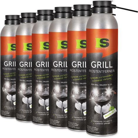 Spraytive 6x 300ml Grill-Rostentferner – 2in1 Rostlöser-Spray mit Langzeitrostschutz für Grillrost & BBQ - Grillrostreiniger (1/4)