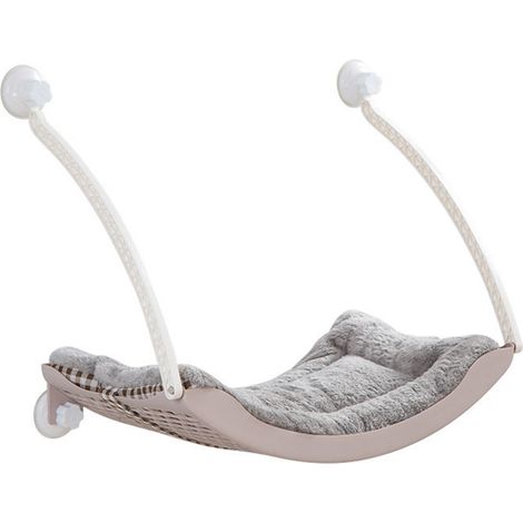Hamac de fenêtre pour chat, grille de Ventilation suspendue, perchoir en velours à forte charge pour racine de Lotus rose (1/5)