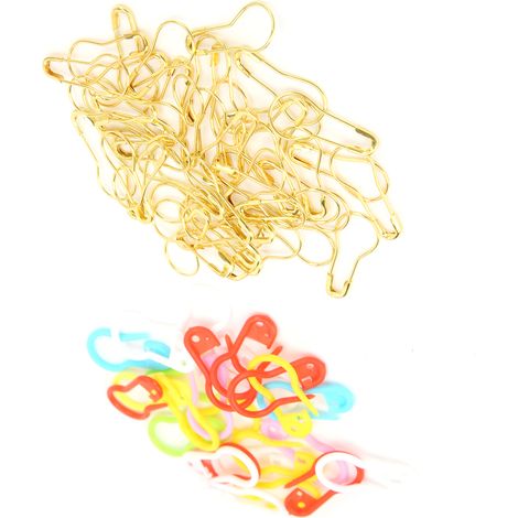 Épingles de sûreté pour la maison, pour le bricolage, la couture, la finition de vêtements, les courtepointes et la fabrication de bijoux (50 pièces en plastique, 50 pièces en fer, forme de calebasse