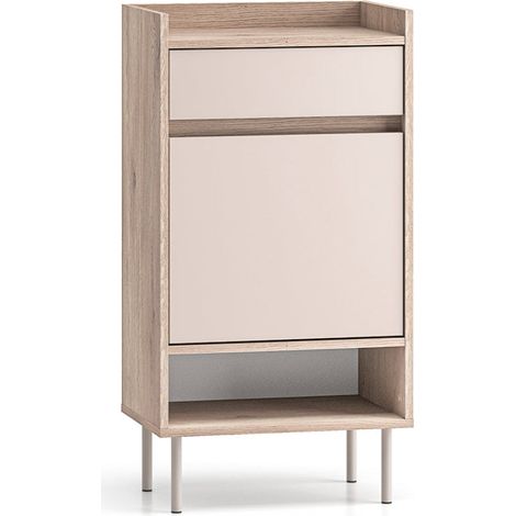 Mueble zapatero 1 puerta 1 cajón Alos Cachemira y Madera (1/4)