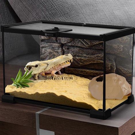 Cachette rocheuse décorative pour reptiles, grotte en résine non toxique pour serpent des blés (1/4)