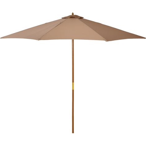 Parasol bois bambou kaki 300 cm