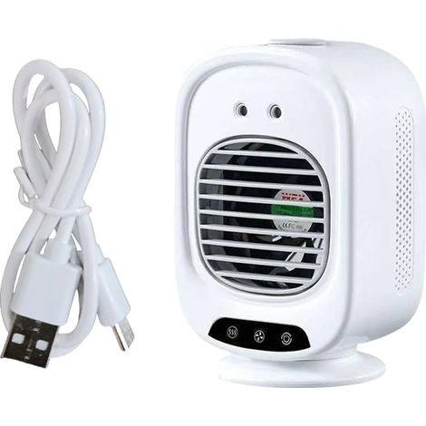 Ventilatore nebulizzatore compatto ricaricabile tramite USB, pratico regalo per impiegati e amanti dell'uso all'aperto, ventilatore di raffreddamento silenzioso