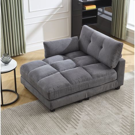 Poltrona relax singola grigia con portabicchieri, tasca laterale, USB e 140 x 112 x 81 cm HAVRYA (1/5)