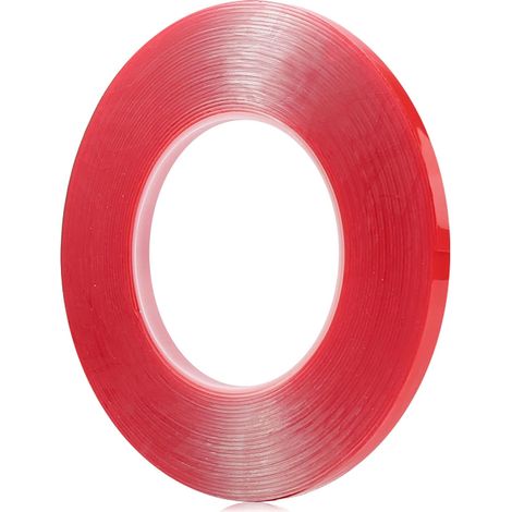 Ruban adhésif Double face,Ruban Double Face Extra Fort,1rouleau 10m(5mm) Ruban Adhesif Double Face Transparent Resistant,Ruban Adhésif Double Face Acrylique,Transparent Adhésif Double Face (1/5)