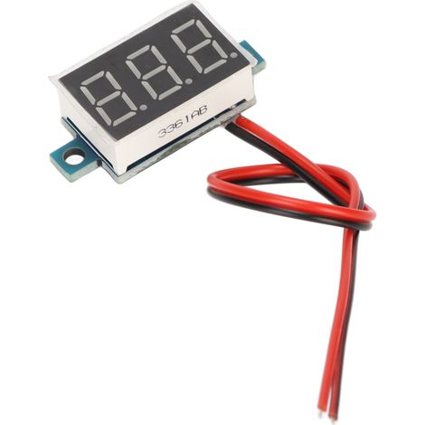 Voltmètre numérique CC 4-40 V à monter soi-même : mesure stable et précise, format standard, affichage LED bleu. (1/5)