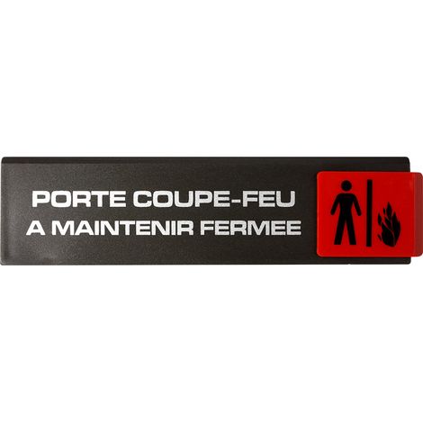 Plaque de porte Porte coupe-feu a maintenir fermée - Europe design 175x45mm - 4034805