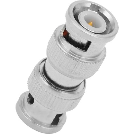 2 pièces Connecteur BNC Mâle à Mâle RF pour Caméra de Surveillance CCTV, Adaptateur Câble Coaxial (1/5)