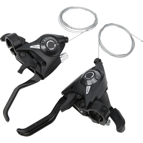 Paire de Leviers Combinés Frein et Vitesses 3x7 21V pour Vélo avec Câble de Changement (1/5)