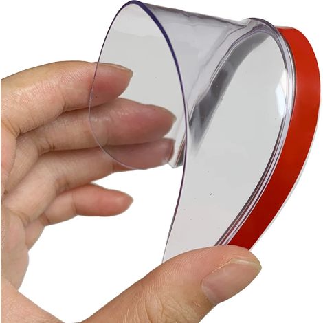 (PC-4 Transparent) 2 pièces Pare-soleil de rétroviseur de voiture en fibre de carbone, protection anti-pluie, vision claire, idéal pour la pluie, accessoires pour rétroviseurs de voiture (1/4)