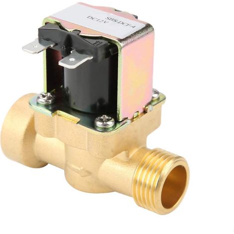 Vanne électrique, vanne d'eau électrique avec laiton, électrovanne pour maintenir le courant constant DC 12V (1/5)