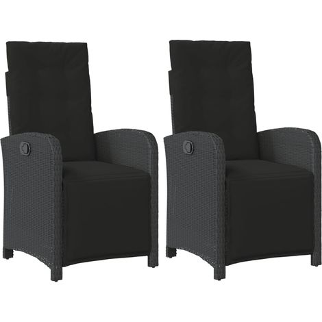 Maison Exclusive - Gartensessel mit Fußteil 2 Stk. Verstellbar Sc