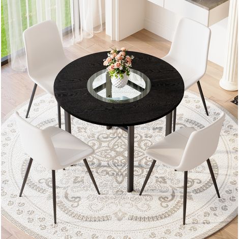 Conjunto mesa comedor redonda con 4 sillas OKMYHOME (1/5)