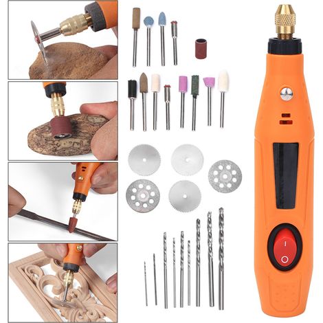 Mini meuleuse électrique 12 V pour le polissage du jade, kit d'outils de meulage, 16 000 tr/min, prise UE 90-240 V (1/5)