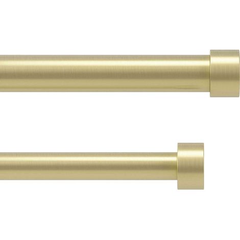 Tringle à rideaux double en acier laiton – Longueur réglable 91 à 168 cm – Support jusqu'à 10 kg – Installation facile avec accessoires inclus – Umbra (1/6)