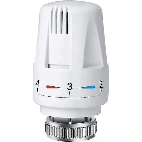 Tête de vanne thermostatique pour radiateur de chauffage (1 pièce), filetage M30x1,5, blanche, référence CQ00009 (1/3)